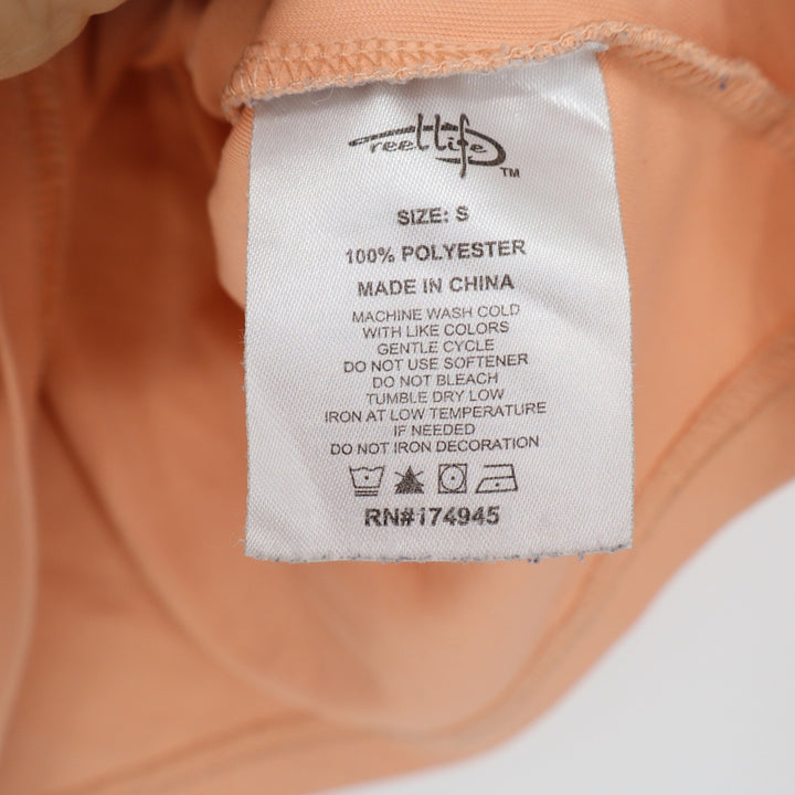 Reel Life Mens Livin Graphic T-Shirt Peach Orange Surf Jeep Palm Trees Small