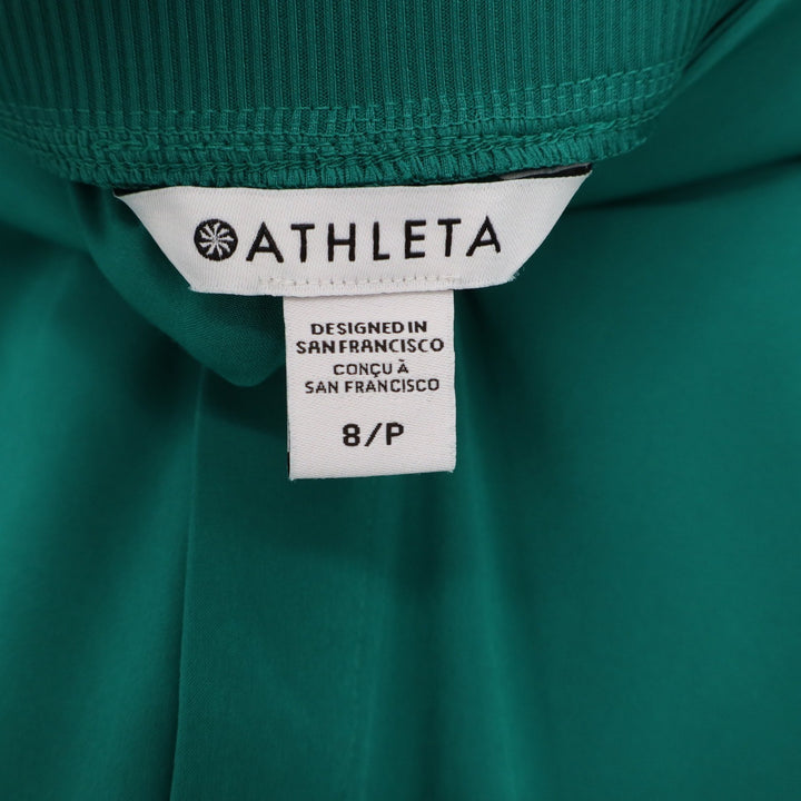 Athleta Pants Womens 8P Brooklyn Ankle Green Stretch Tapered Slit Excellent