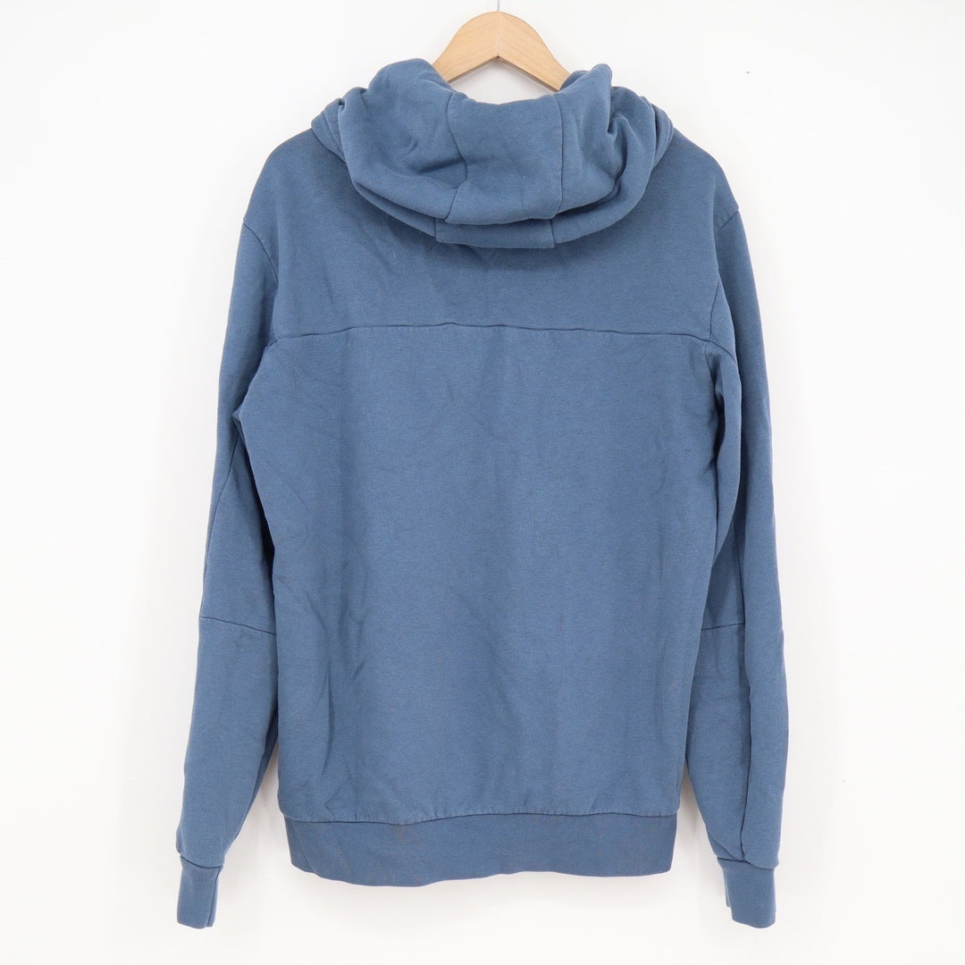 Adidas Mens Pullover Hoodie Dusty Blue Speckled Logo Sweatshirt Medium