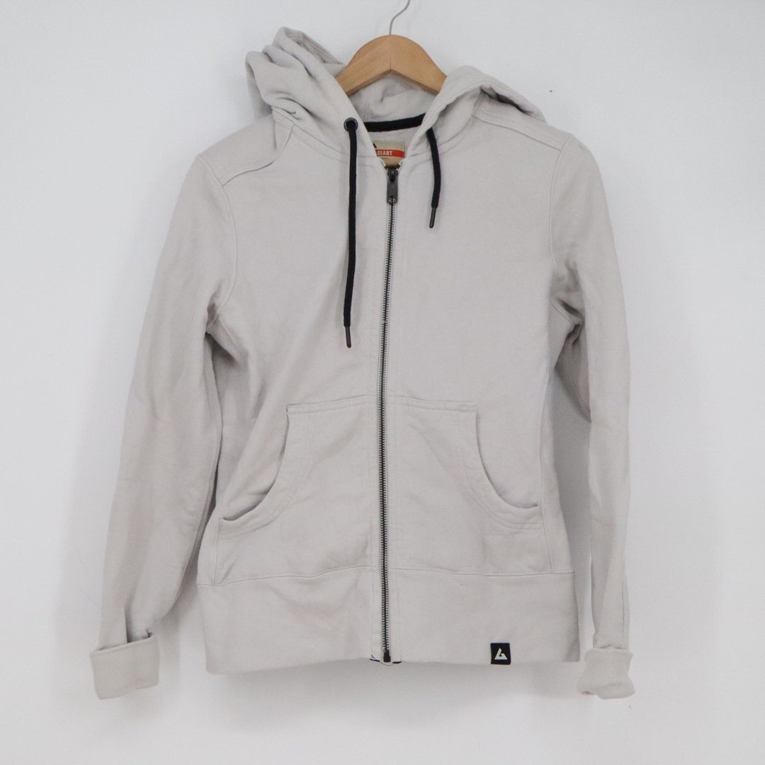 American Giant Women's Classic Full Zip Hoodie Light Gray Cotton Size S