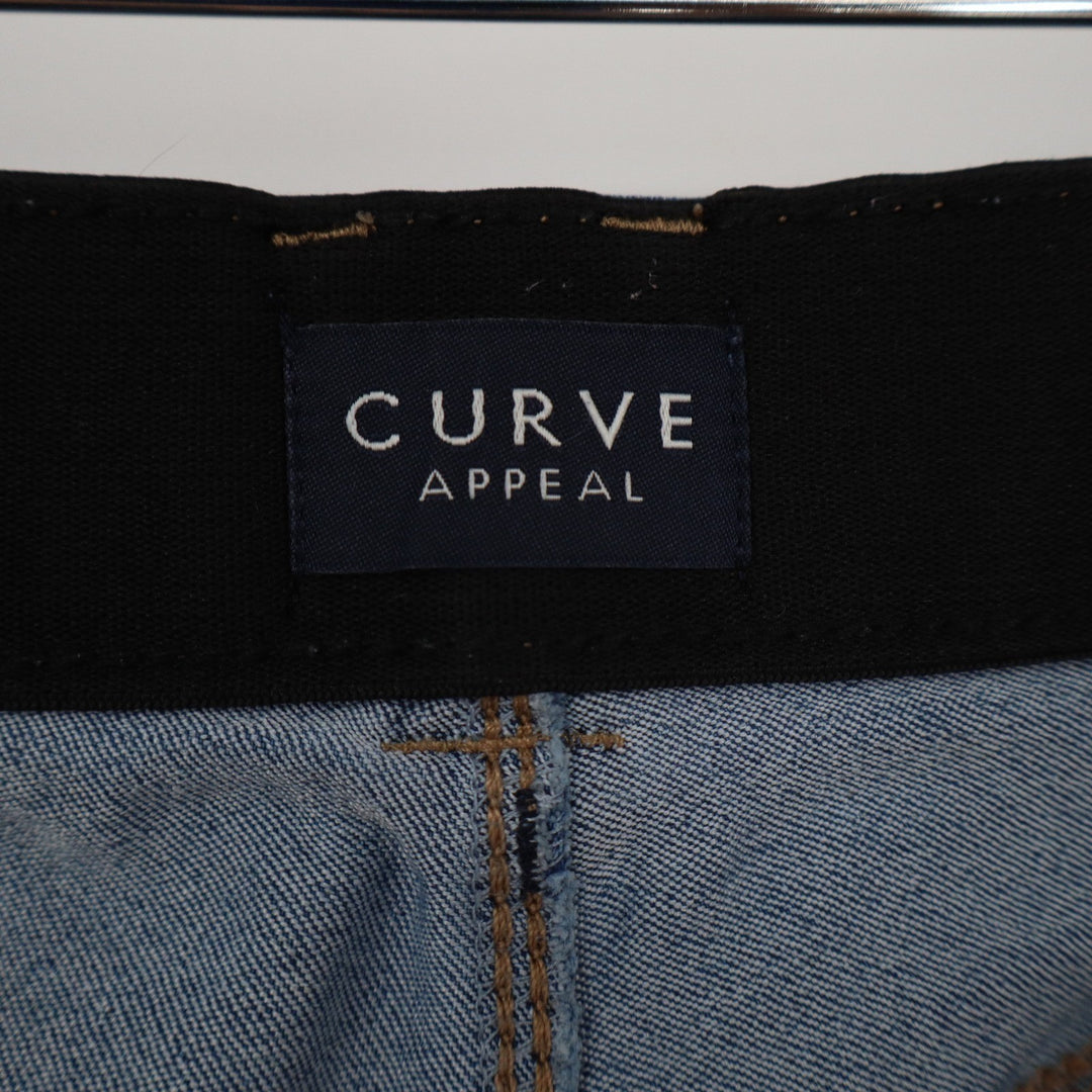 Curve Appeal Womens Size 8/29 Medium Wash Skinny Jeans Blue Stretch Denim