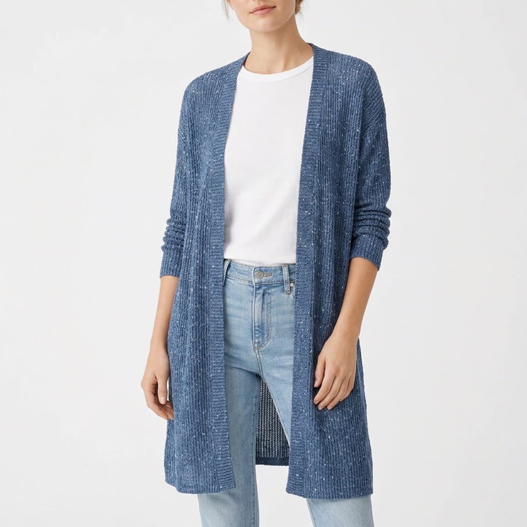 Altar'd State Cardigan Sweater Womens L Blue Open Knitted Long Sleeve Pullover