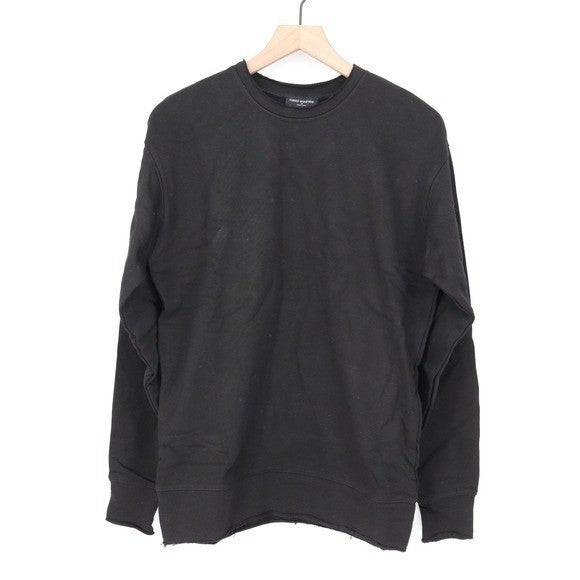 Naked Wardrobe Black Sweatshirt Jogger Set XS Raw Edge Loungewear