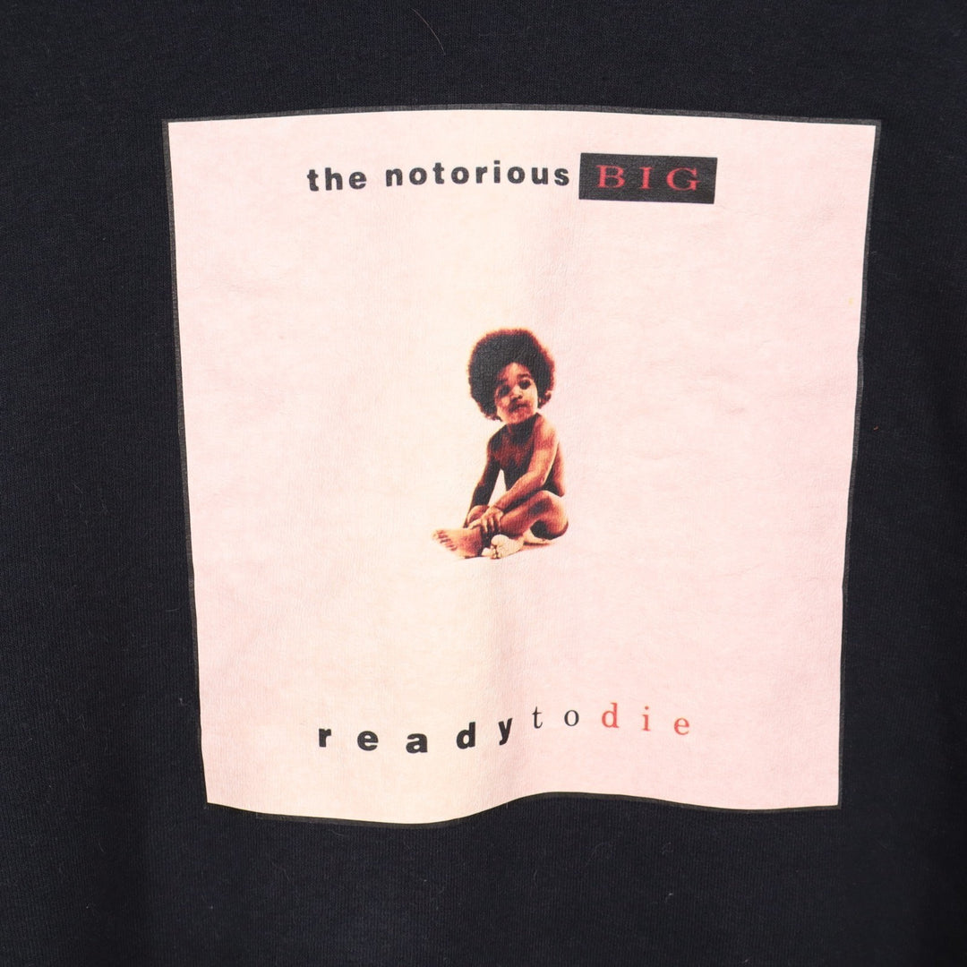 Jerzees NuBlend Hoodie Men Large Black Ready to Die The Notorious B.I.G. Graphic