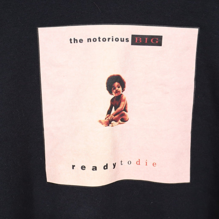 Jerzees NuBlend Hoodie Men Large Black Ready to Die The Notorious B.I.G. Graphic