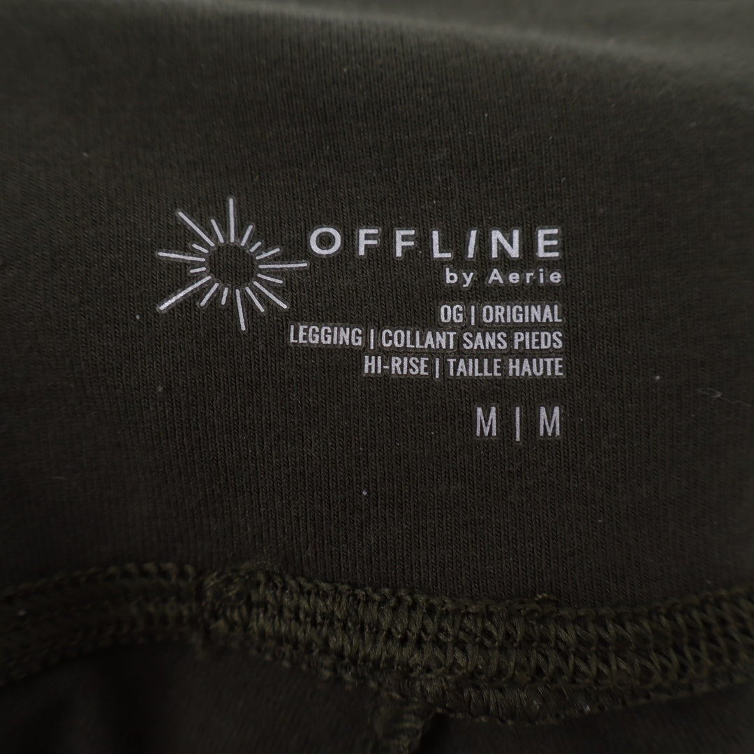 Offline by Aerie Leggings Womens Medium Olive Green Stratch High Rise Skinny Leg