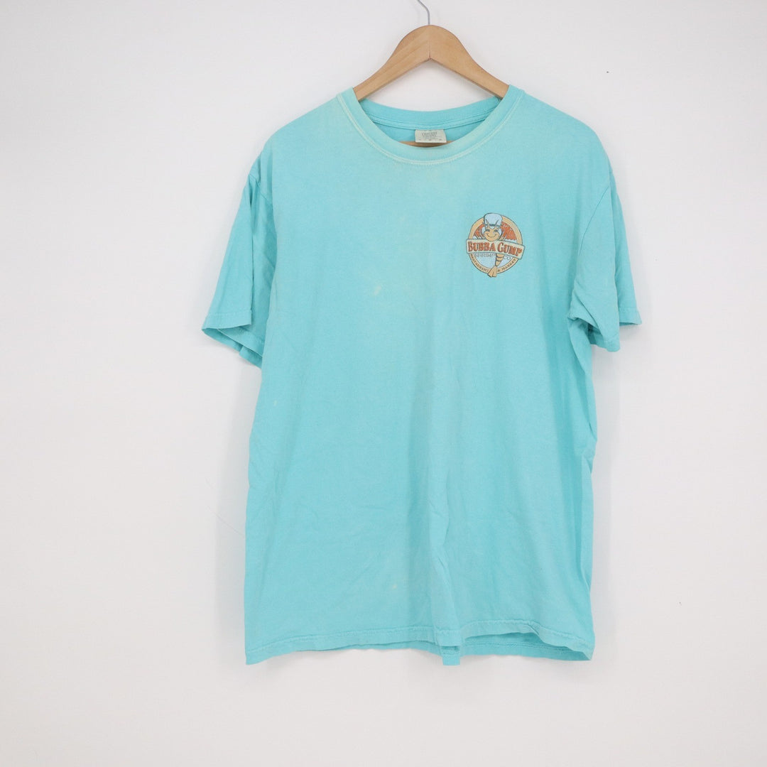 Comfort Colors Bubba Gump Shrimp Co Shrimpin Legend Graphic T-Shirt Aqua Blue L
