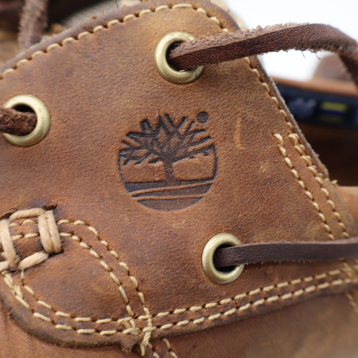 Timberland Boat Shoes Mens 10 Brown Leather Moc Toe Classic Good