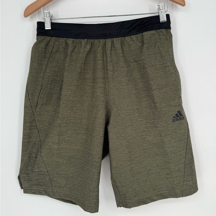 Adidas Men's Axis 2.5 Woven Heathered Shorts Size S Focus Olive