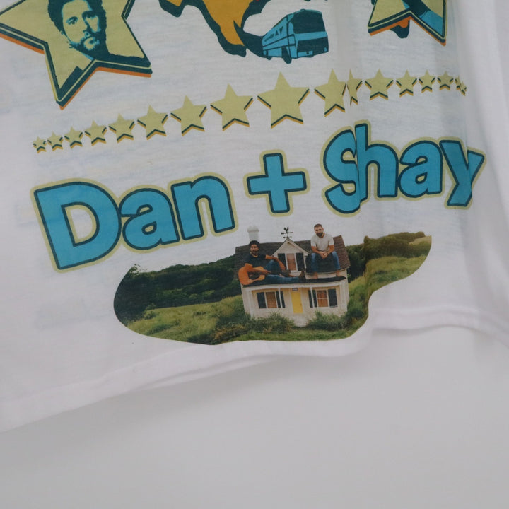 Dan + Shay Heartbreak On The Map Summer Tour 2024 White Graphic T-Shirt Mens M