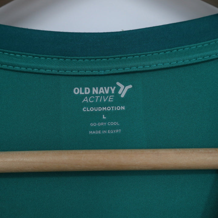 Old Navy Active Cloudmotion Mens Large Teal Green Tie Dye Go-Dry Cool T-Shirt