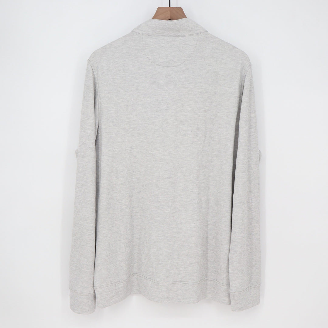 Tailorbyrd Mens Melange Grey Modal Blend Quarter Zip Pullover Sweater Large NEW