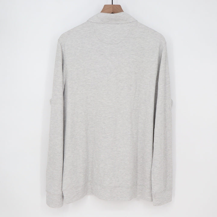 Tailorbyrd Mens Melange Grey Modal Blend Quarter Zip Pullover Sweater Large NEW