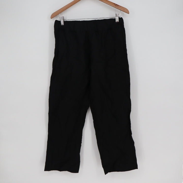 American Giant Pants Womens Small Black Linen Relaxed Fit Made In USA
