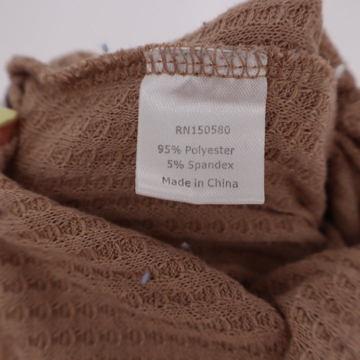 Alexander Del Rossa Tan Waffle Knit Lounge Pajama Shorts Womens Large Drawstring