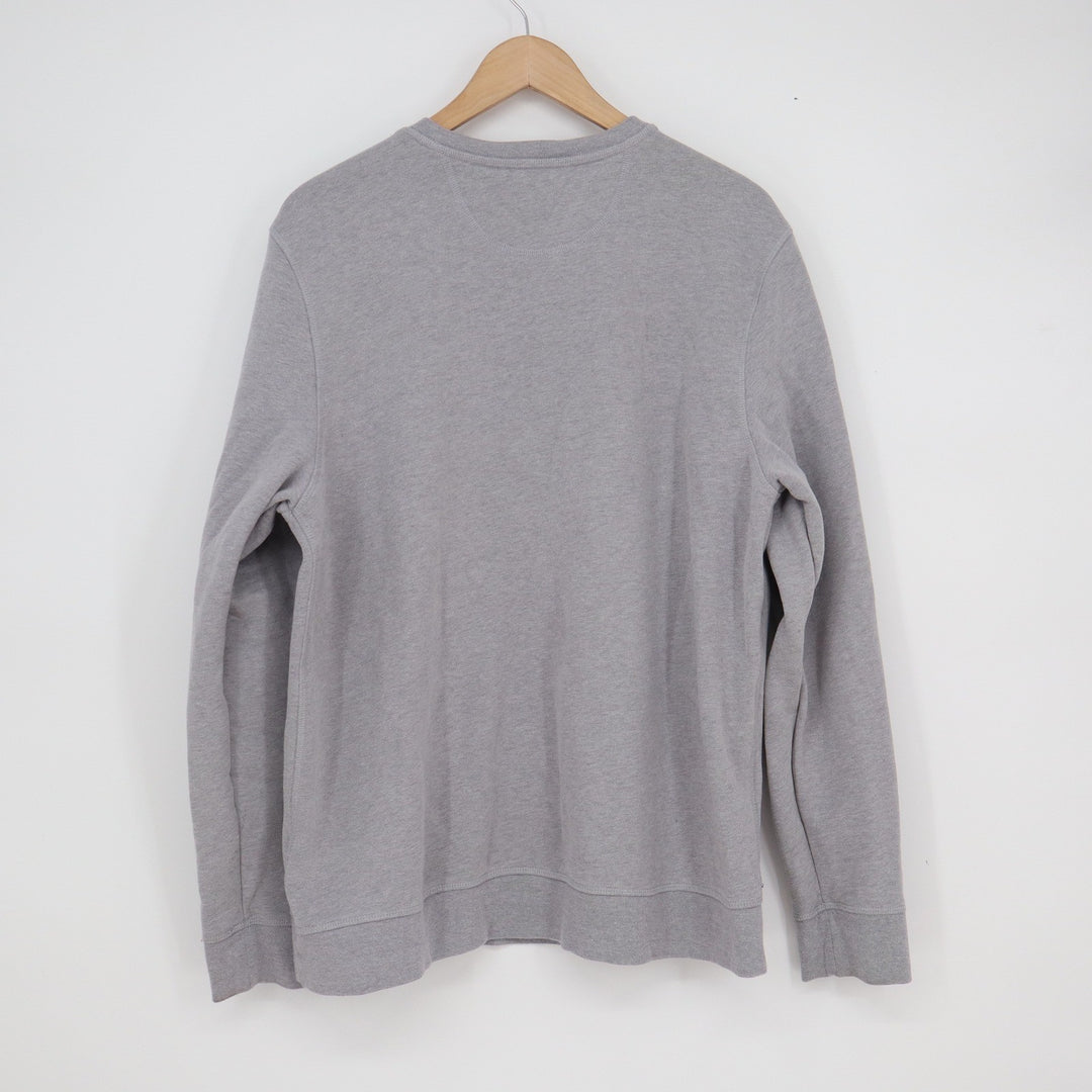 Tek Gear Mens Crewneck Sweatshirt Gray Heathered Long Sleeve Activewear Large