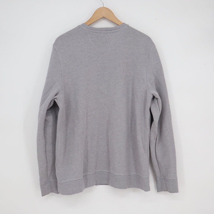 Tek Gear Mens Crewneck Sweatshirt Gray Heathered Long Sleeve Activewear Large