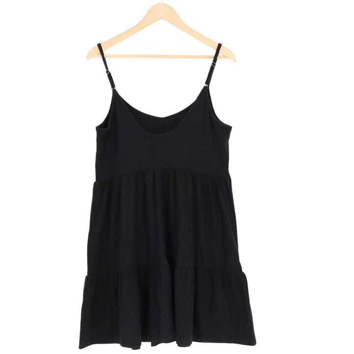 Wild Fable Tank Top Womens XL Black Pleated Stretch Scoop Neck Spaghetti Strap