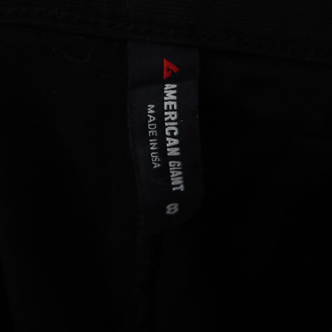 American Giant Ankle Pants Womens 8 Black Cotton Stretch Wide Leg Streetwear