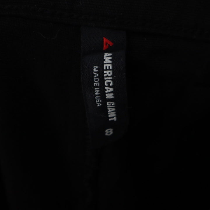 American Giant Ankle Pants Womens 8 Black Cotton Stretch Wide Leg Streetwear