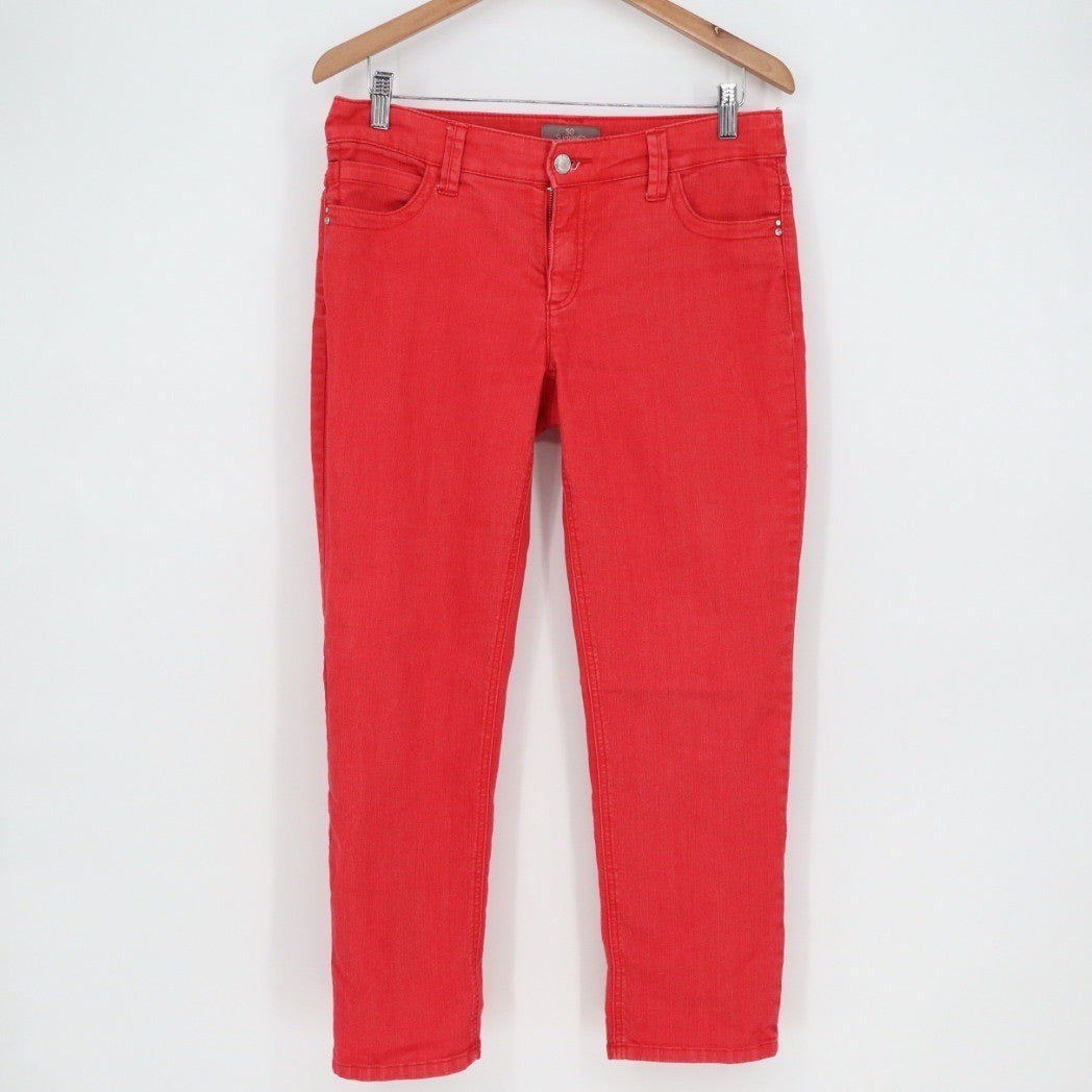Chicos So Slimming Red Ankle Crop Jeans Pants Size 4