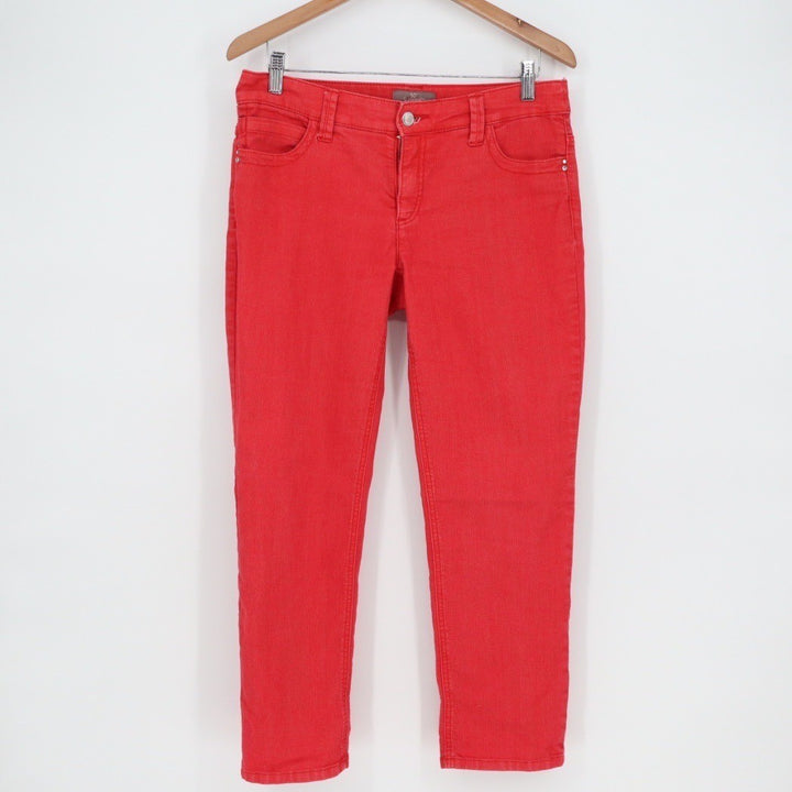 Chicos So Slimming Red Ankle Crop Jeans Pants Size 4