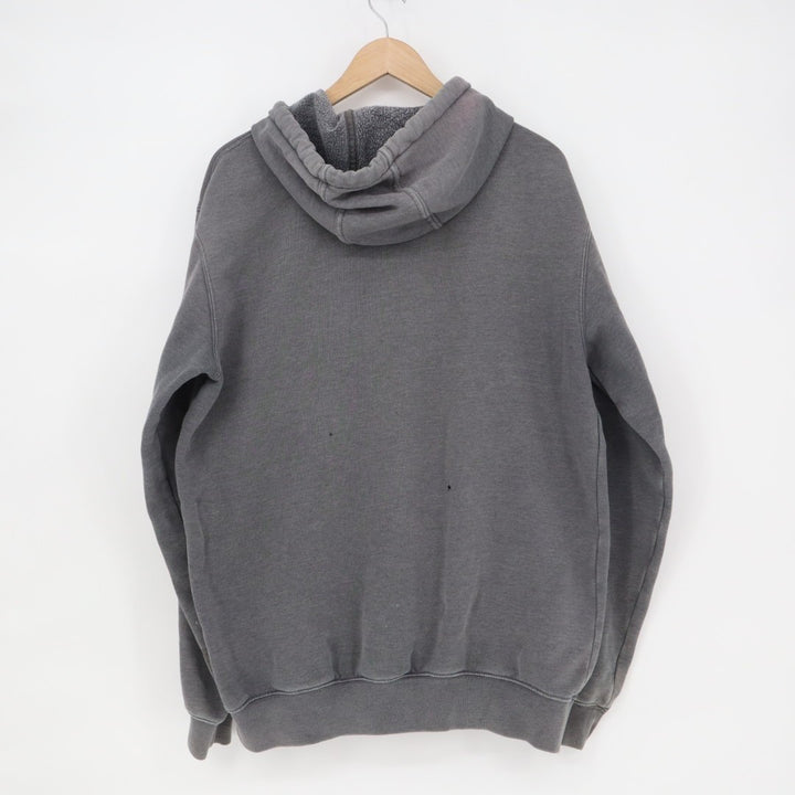 Carhartt Hoodie Mens Medium Charcoal Gray Cotton Fleece Lined Kangaroo Pocket