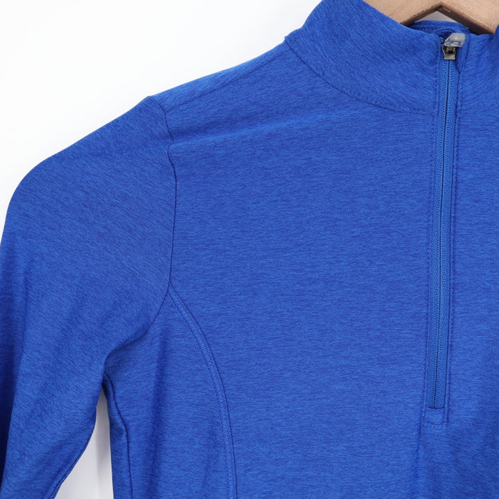 DSG Girls XS Royal Blue Heather Movement 1/4 Zip Long Sleeve Athletic Top
