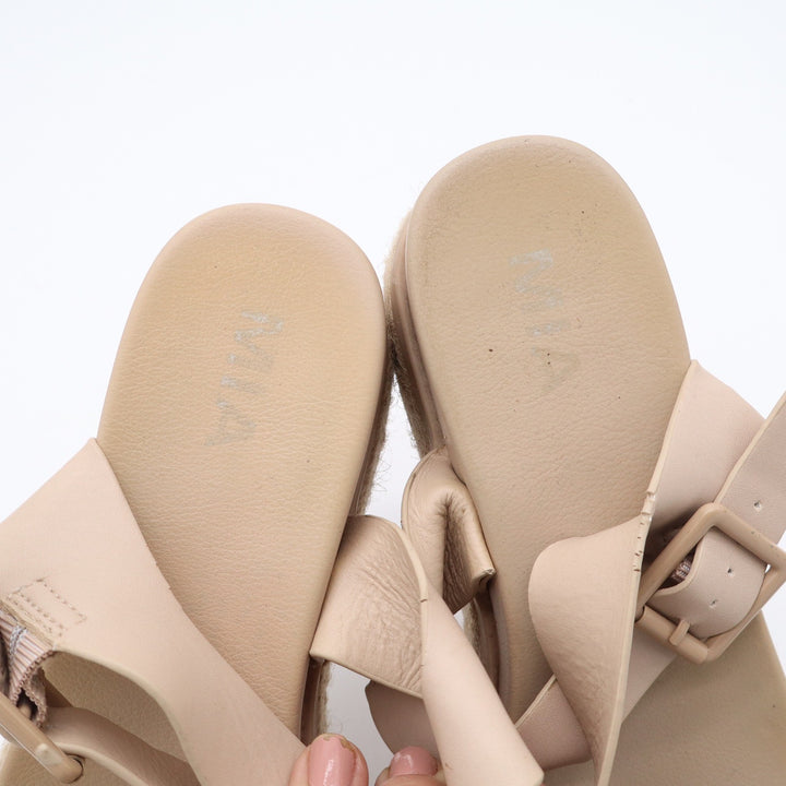 MIA Faustine Nude Beige Platform Espadrille Sandals Lug Sole Womens 8.5 M