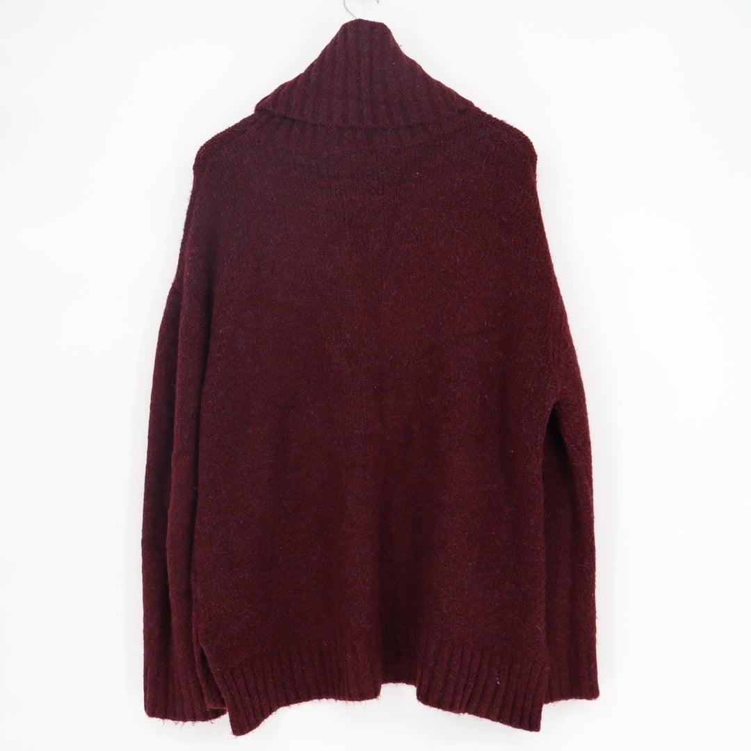 VICI Burgundy Oversized Turtleneck Chunky Knit Sweater Women's Large