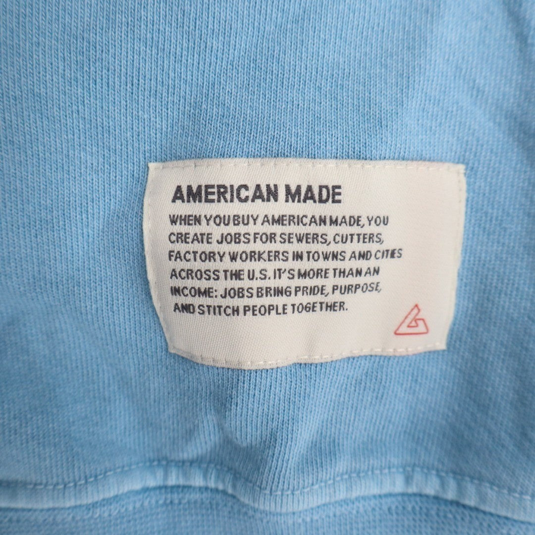 American Giant Vintage Washed Relaxed French Terry Crew Sweatshirt Mens S Blue
