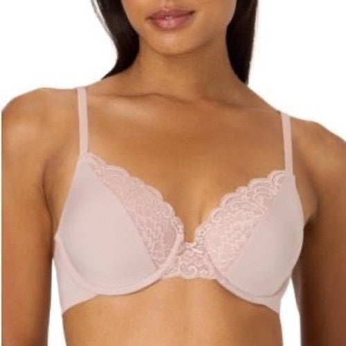 Maidenform Comfort Devotion T-Shirt Bra Womens 38C Blush Lace Trim Underwire