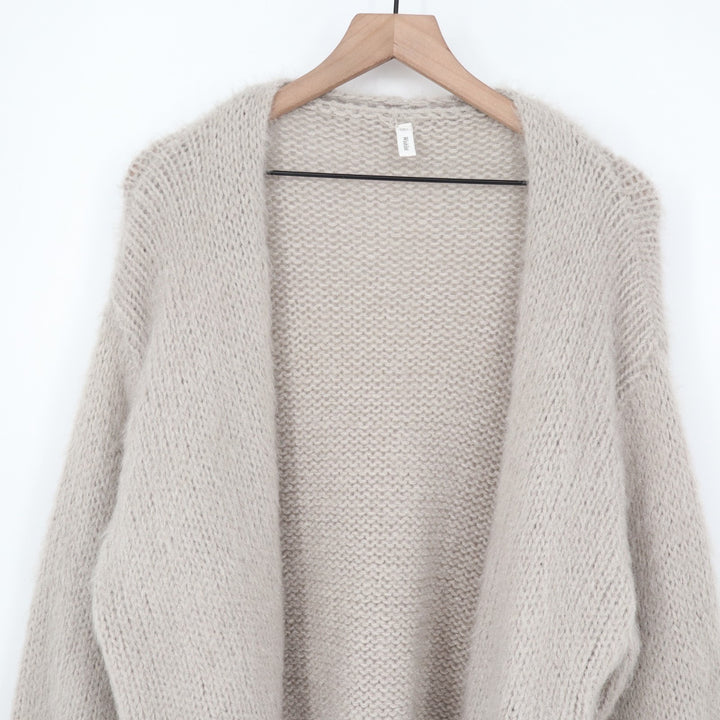Wishlist Cardigan Sweater Womens Small Gray Knit Open Front Long Sleeve Pullover