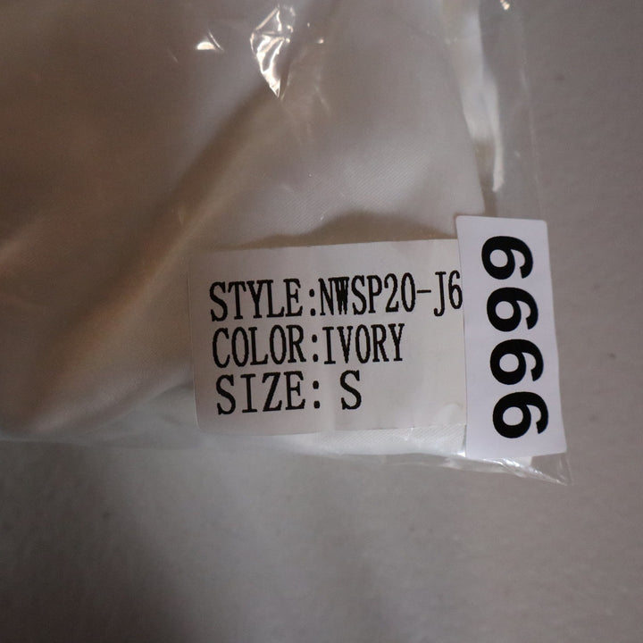 Naked Wardrobe The Statement Ivory Cropped Garter Blazer NWSP20-J6 Mens Small