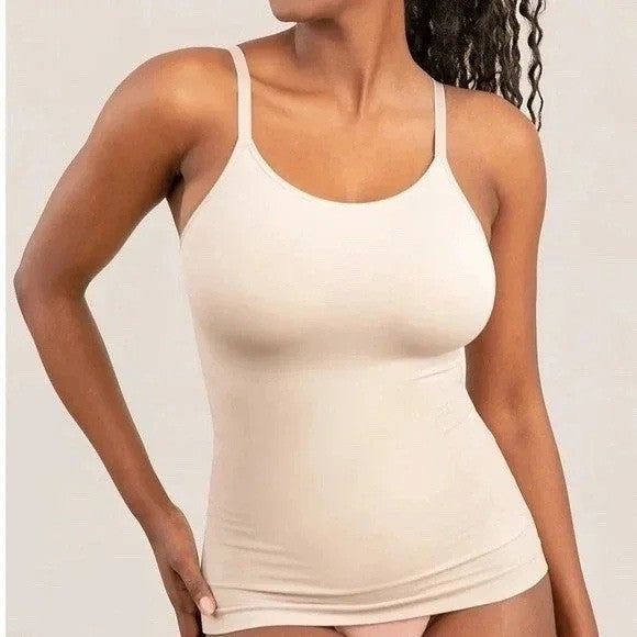 Shapermint Essentials All Day Every Day Scoop Neck Cami Medium White Shapewear