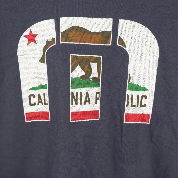 TravisMathew Mens High Tide 2.0 California Bear Graphic T-Shirt Blue S