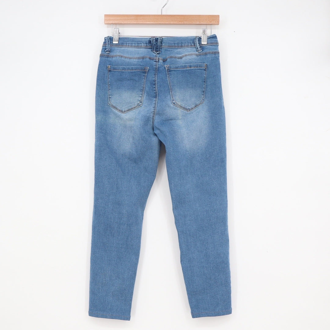 Curve Appeal Womens Size 8/29 High Rise Skinny Jeans Medium Wash Blue Stretch