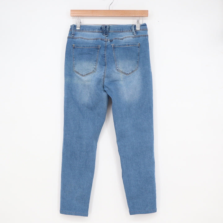Curve Appeal Womens Size 8/29 High Rise Skinny Jeans Medium Wash Blue Stretch