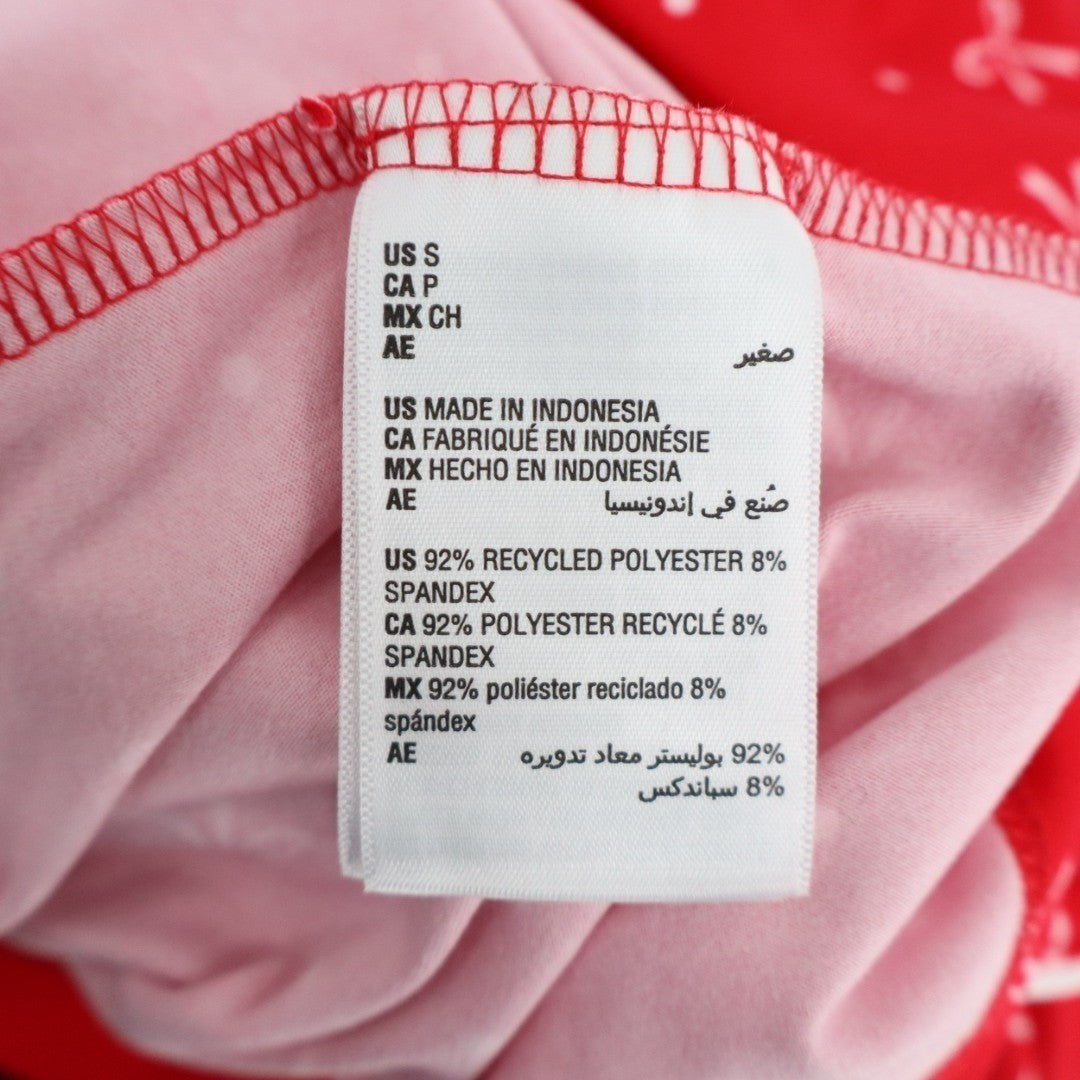 Charter Club Intimates Pajama Shirt Womens S Red Bow Print Stretch Lapel Collar