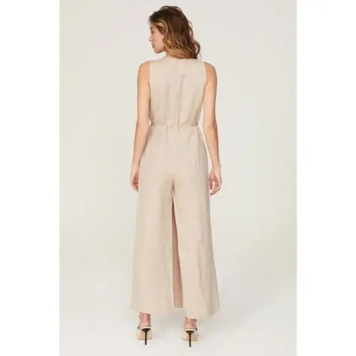 Rosetta Getty X RTR Oatmeal Apron Jumpsuit Size 6