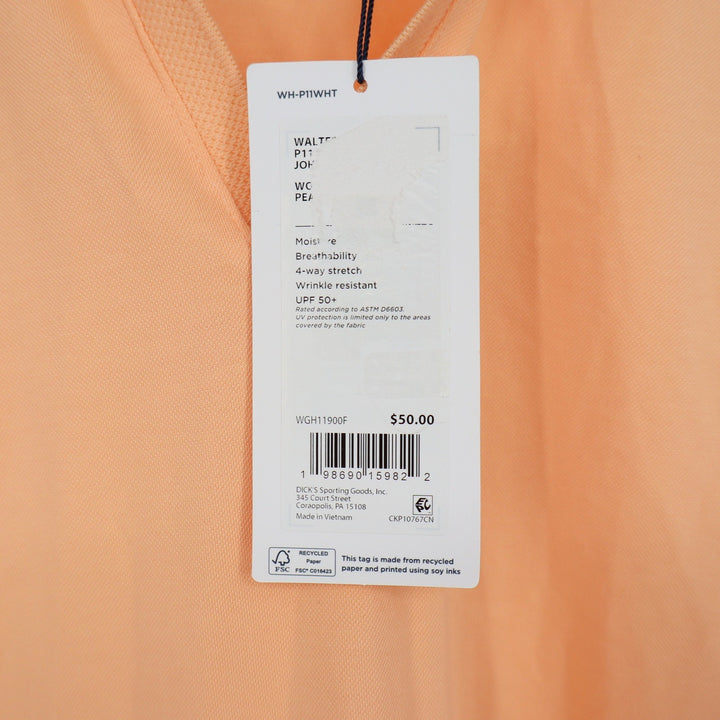 Walter Hagen Performance 11 Womens Sleeveless Golf Polo Shirt Peach Orange XS