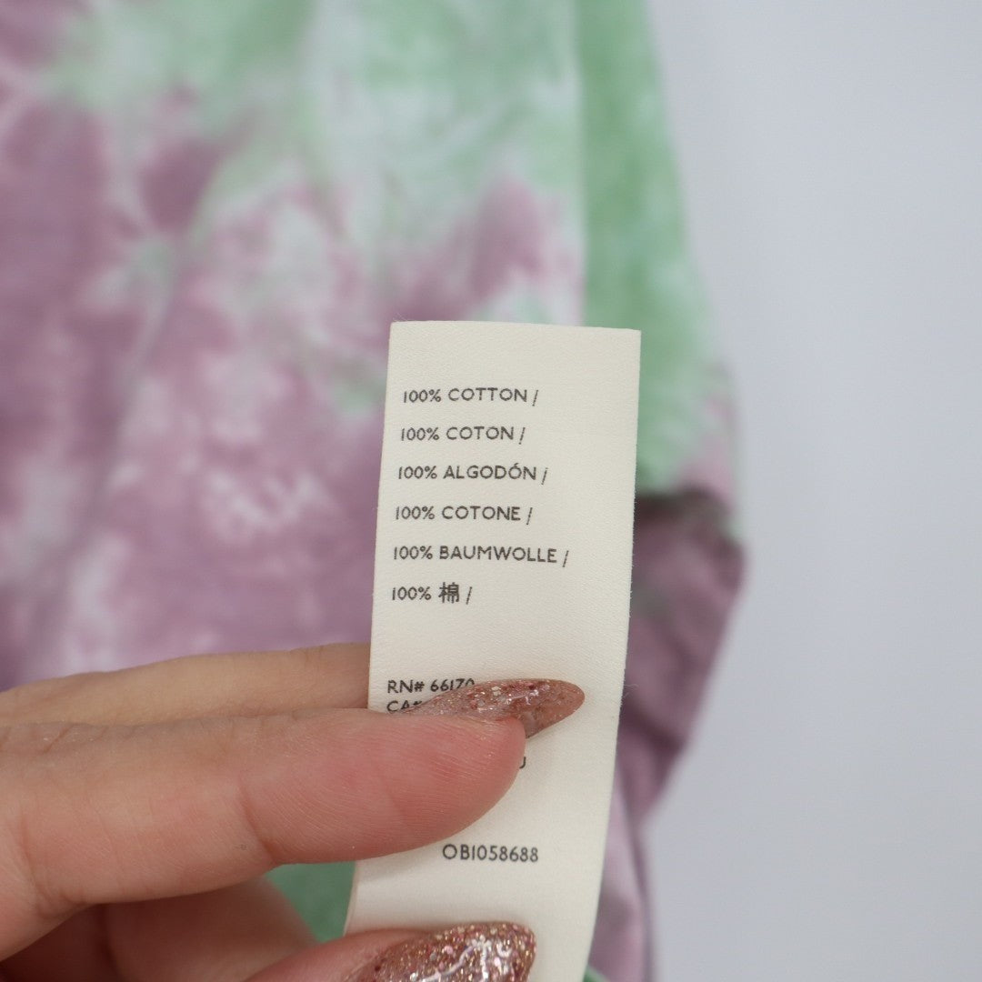 Free People We the Free Shirt Womens XS Multicolor Tie Dye Long Sleeve Mock Neck