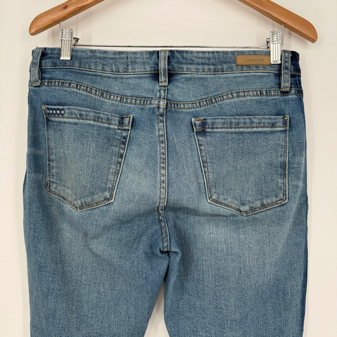 BLANKNYC The Reade Crop Skinny Jeans Blue Denim Colorblock Size 29