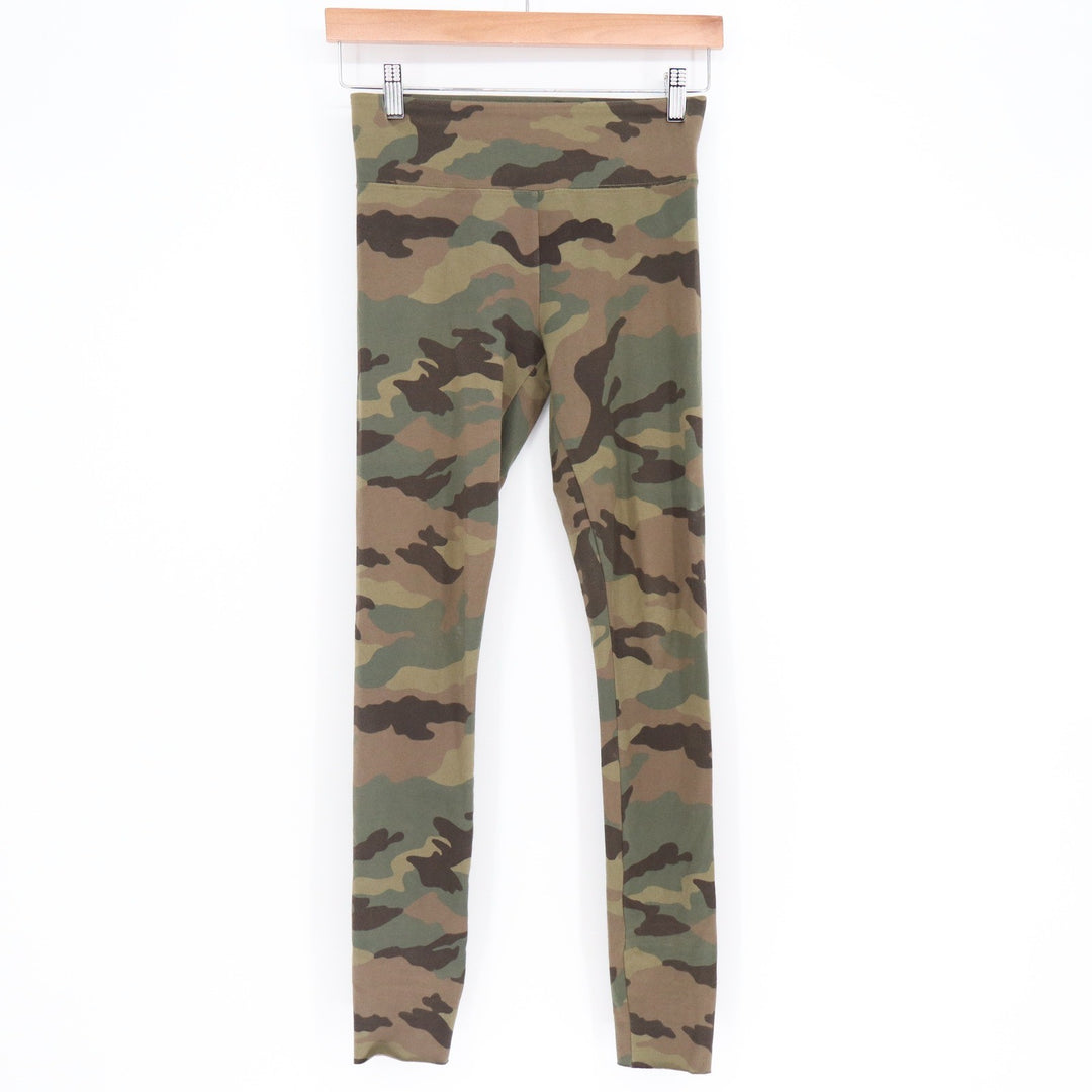 Forever 21 Women's Camouflage High Rise Activewear Leggings Green XS