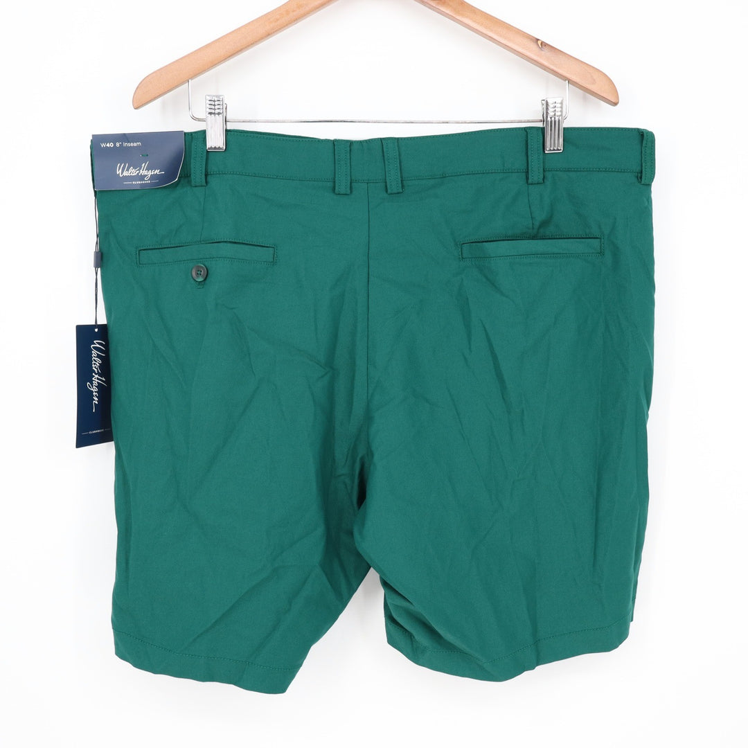 Walter Hagen Mens Clubhouse Chino Shorts Dark Green Stretch Golf Size 40