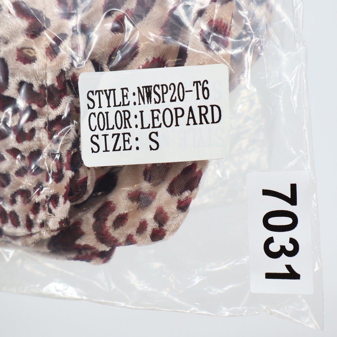 Naked Wardrobe The Statement Leopard Print Crop Top Brown Small