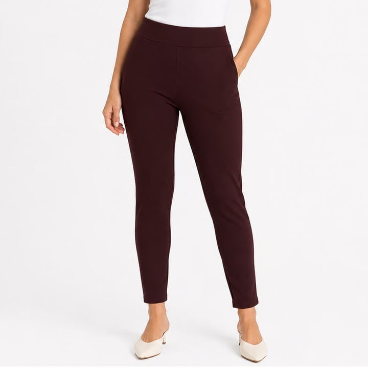 LOFT Womens Burgundy Pull On Skinny Leggings Pants Maroon Size S 12856