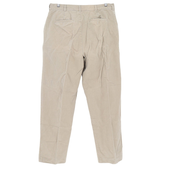 J. Riggins Pants Mens 36L Chino Khaki Cotton Flat Front Excellent