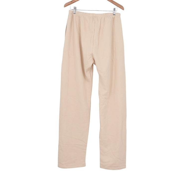 Naked Wardrobe Tan Beige High Waisted Straight Leg Sweatpants Large