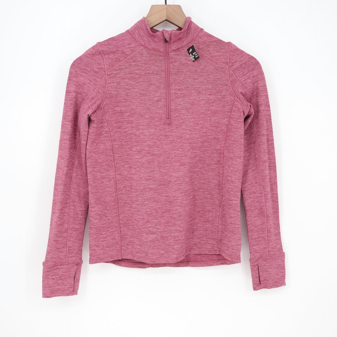 DSG Girls Rose Coffee Spacedye CWC 1/4 Zip Compression Pullover Size L 14